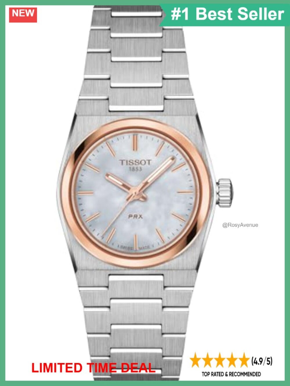 Tissot PRX Swiss Quartz 25mm Mother-of-Pearl Women's Watch
